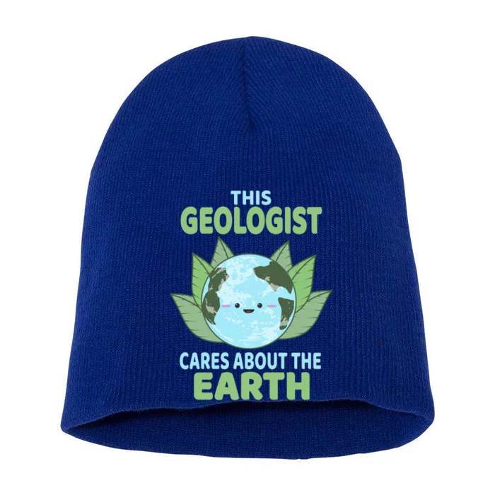 Geologist Earth Day Environtal Awareness Gift Short Acrylic Beanie