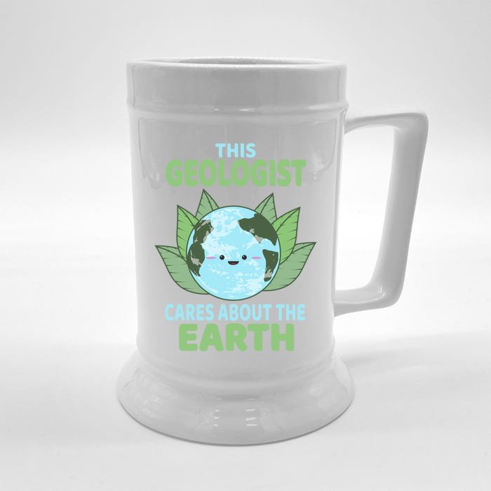 Geologist Earth Day Environtal Awareness Gift Front & Back Beer Stein