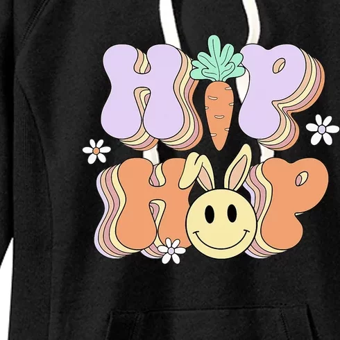 Groovy Easter Day Hip Hop Cute Rabbit Bunny Carrot Women's Fleece Hoodie