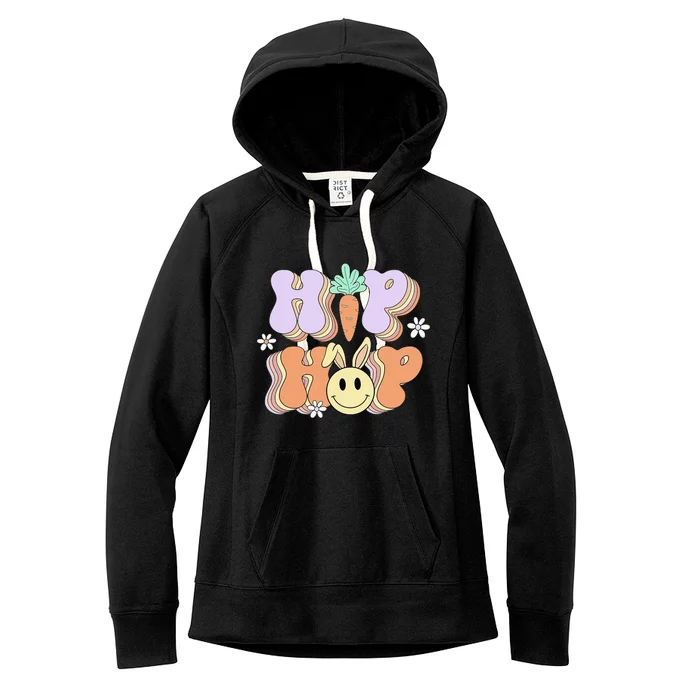 Groovy Easter Day Hip Hop Cute Rabbit Bunny Carrot Women's Fleece Hoodie