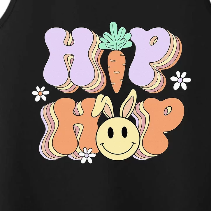 Groovy Easter Day Hip Hop Cute Rabbit Bunny Carrot Performance Tank