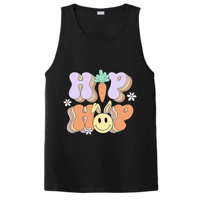 Groovy Easter Day Hip Hop Cute Rabbit Bunny Carrot Performance Tank