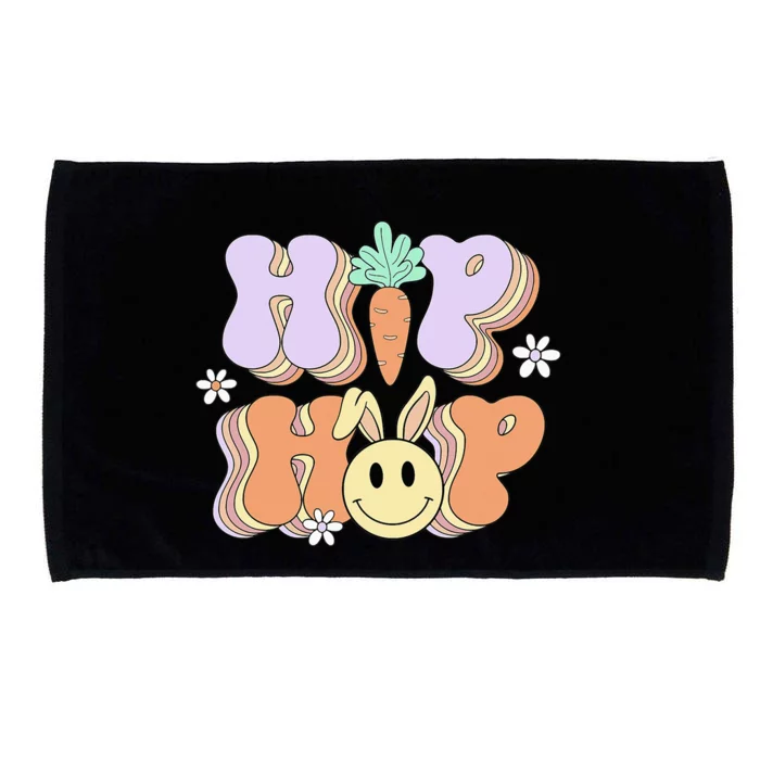 Groovy Easter Day Hip Hop Cute Rabbit Bunny Carrot Microfiber Hand Towel