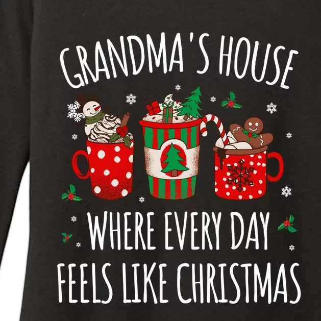 Grandma Every Day Like Christmas Grandparents Cookies Santa Gift Womens CVC Long Sleeve Shirt