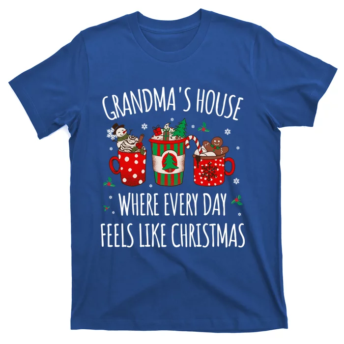 Grandma Every Day Like Christmas Grandparents Cookies Santa Gift T-Shirt