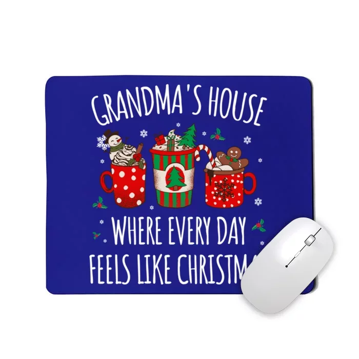 Grandma Every Day Like Christmas Grandparents Cookies Santa Gift Mousepad