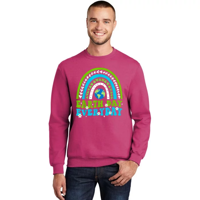 Groovy Earth Day Save Our Home Go Planet Rainbow Earth Sweatshirt