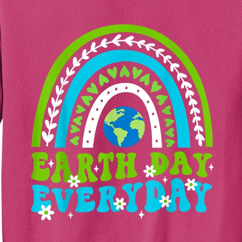 Groovy Earth Day Save Our Home Go Planet Rainbow Earth Sweatshirt