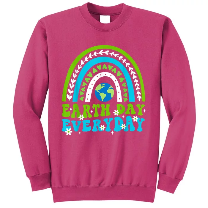 Groovy Earth Day Save Our Home Go Planet Rainbow Earth Sweatshirt