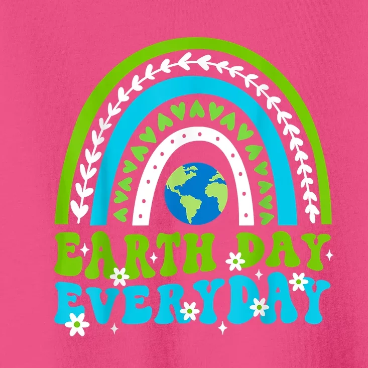 Groovy Earth Day Save Our Home Go Planet Rainbow Earth Toddler T-Shirt