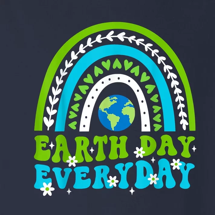 Groovy Earth Day Save Our Home Go Planet Rainbow Earth Toddler Long Sleeve Shirt