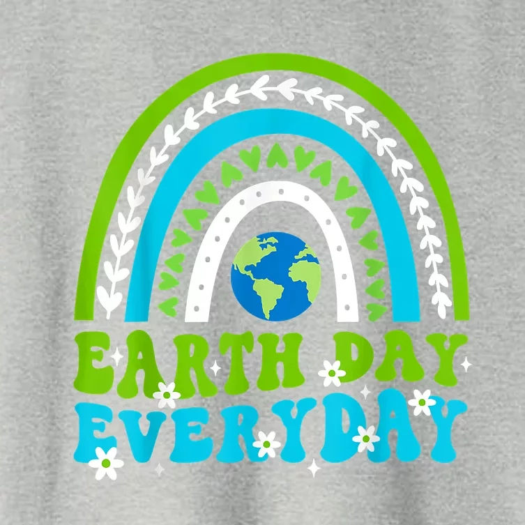 Groovy Earth Day Save Our Home Go Planet Rainbow Earth Women's Crop Top Tee