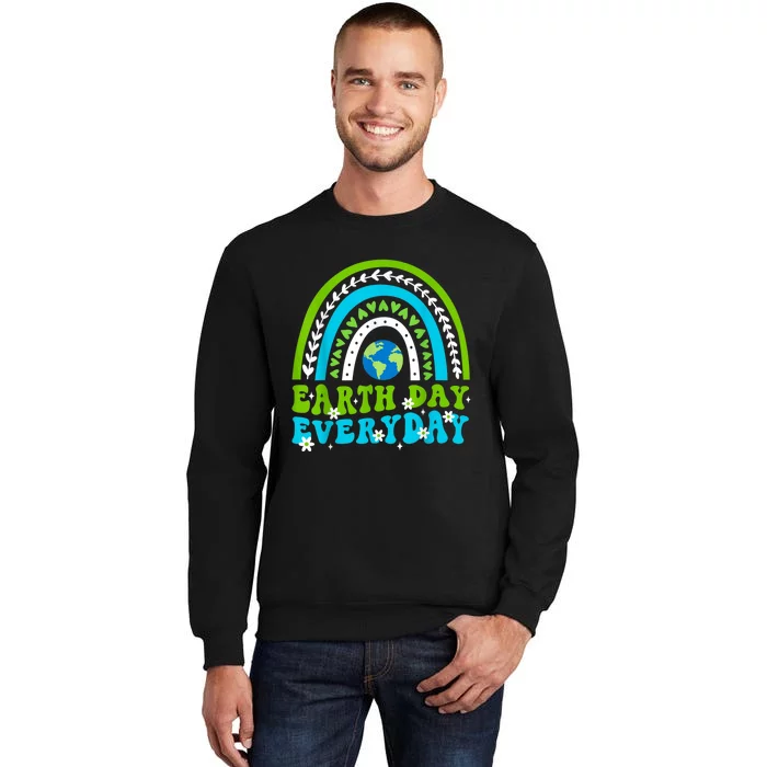 Groovy Earth Day Save Our Home Go Planet Rainbow Earth Sweatshirt