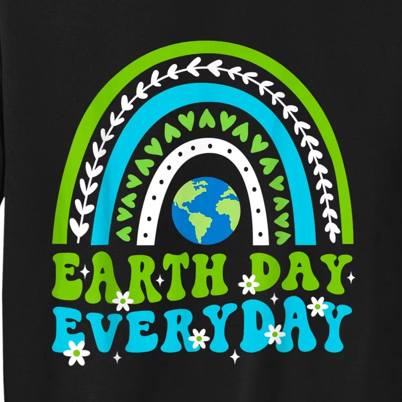 Groovy Earth Day Save Our Home Go Planet Rainbow Earth Sweatshirt