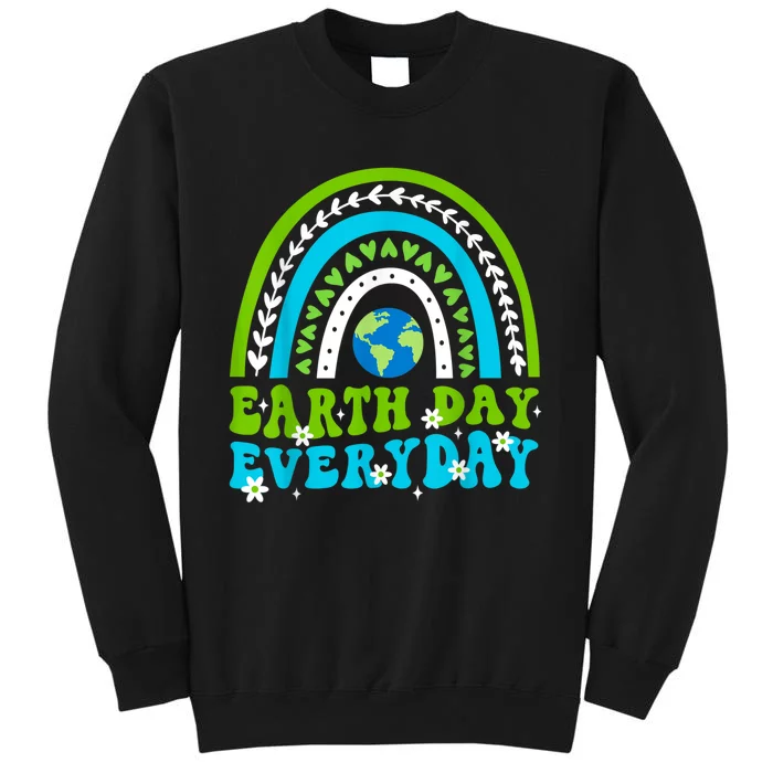 Groovy Earth Day Save Our Home Go Planet Rainbow Earth Sweatshirt