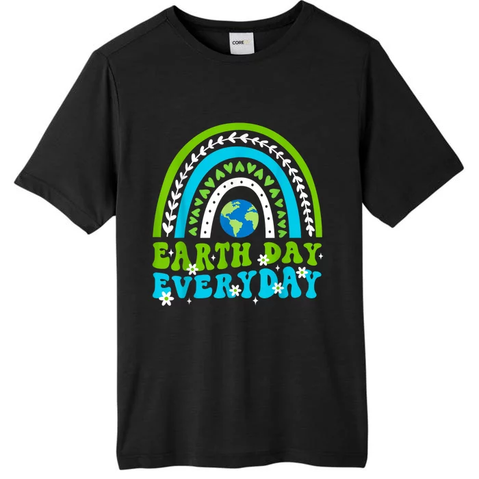 Groovy Earth Day Save Our Home Go Planet Rainbow Earth ChromaSoft Performance T-Shirt