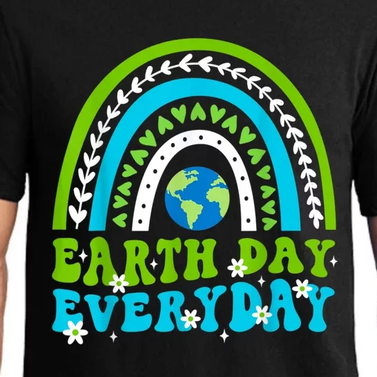 Groovy Earth Day Save Our Home Go Planet Rainbow Earth Pajama Set