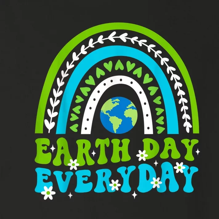 Groovy Earth Day Save Our Home Go Planet Rainbow Earth Toddler Long Sleeve Shirt