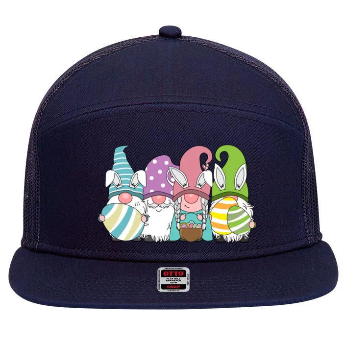 Gnome Easter Egg Hunt 7 Panel Mesh Trucker Snapback Hat