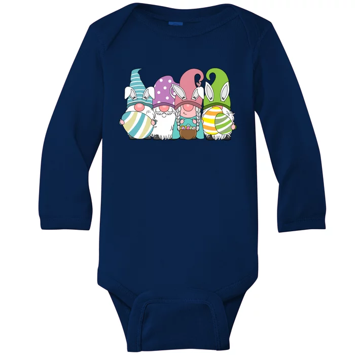 Gnome Easter Egg Hunt Baby Long Sleeve Bodysuit