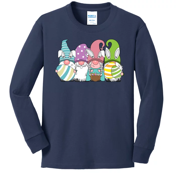 Gnome Easter Egg Hunt Kids Long Sleeve Shirt