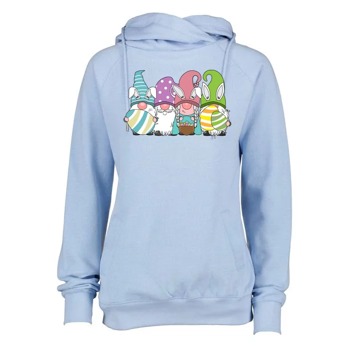 Gnome Easter Egg Hunt Womens Funnel Neck Pullover Hood