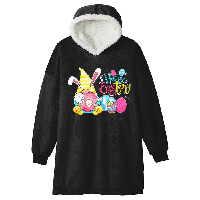 Gnome Easter Egg Hunt Gnomes Bunny Happy Easter Day Gifts Hooded Wearable Blanket