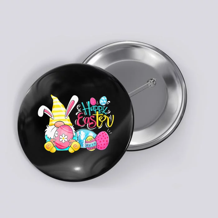 Gnome Easter Egg Hunt Gnomes Bunny Happy Easter Day Gifts Button