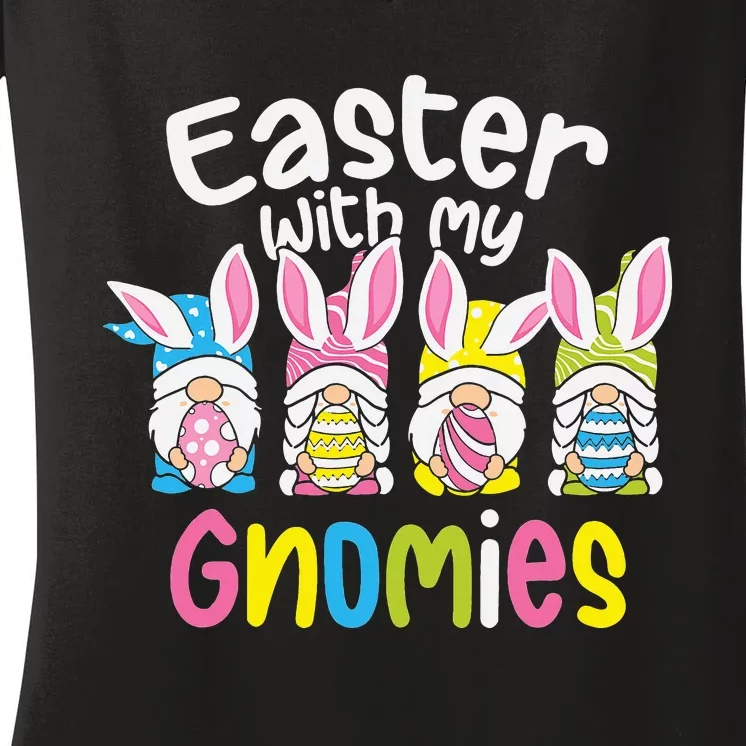 GNOME EASTER  Easter Outfit Easter Women's V-Neck T-Shirt