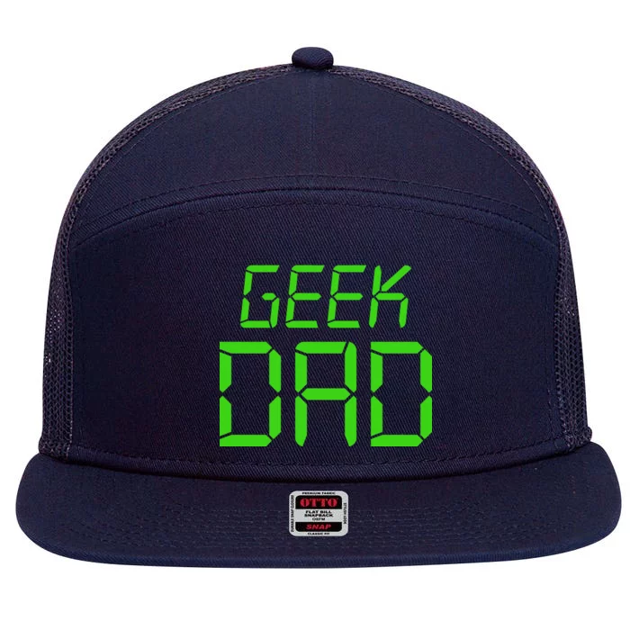 Geek Dad 7 Panel Mesh Trucker Snapback Hat