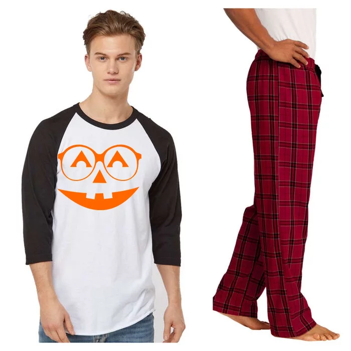 Geeky Pumpkin Jack O Lantern Raglan Sleeve Pajama Set