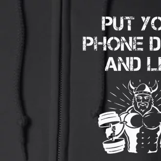 Gym Etiquette Fitness Rules Put Your Phone Down And Lift Full Zip Hoodie