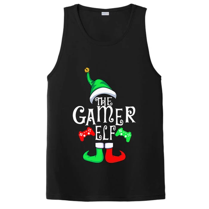 Gamer ELF Family Matching Christmas Xmas Gaming Gifts Performance Tank