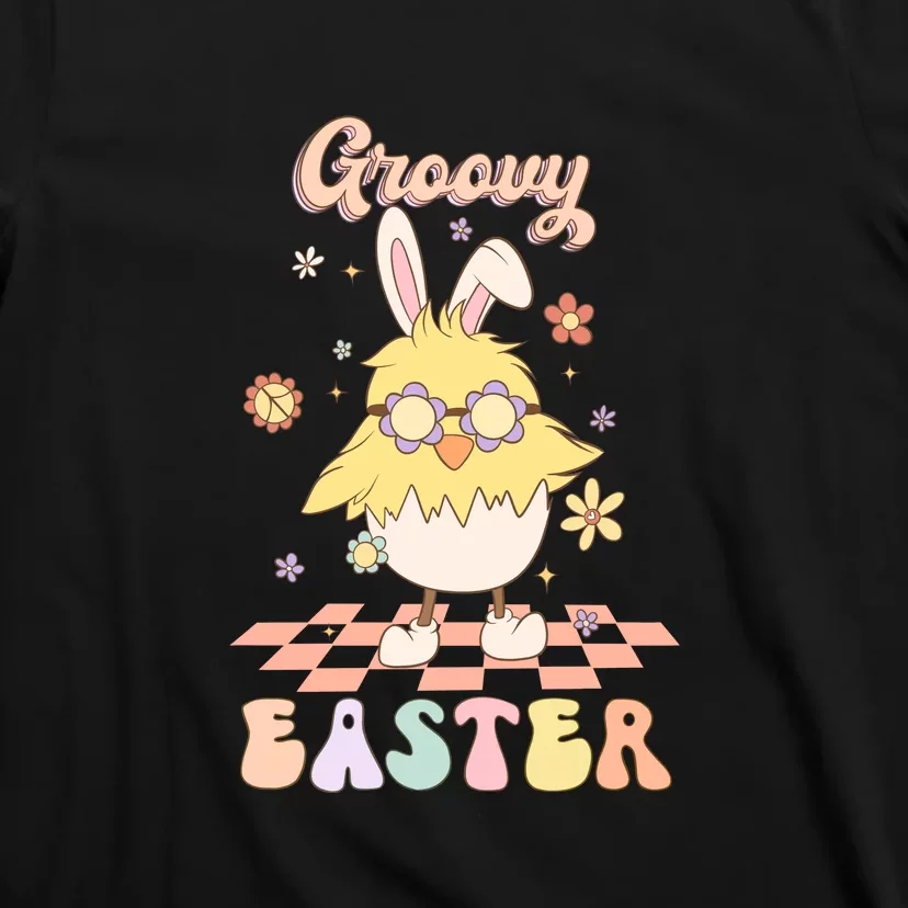 Groovy Easter Funny Chick Retro Easter Day T-Shirt