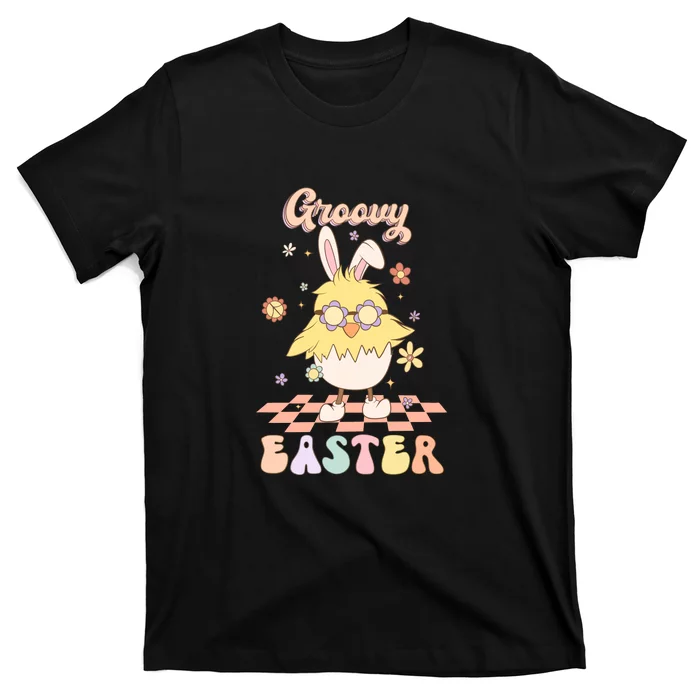 Groovy Easter Funny Chick Retro Easter Day T-Shirt