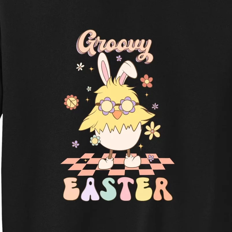 Groovy Easter Funny Chick Retro Easter Day Tall Sweatshirt