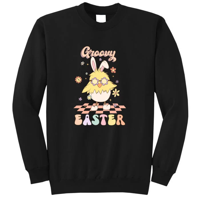 Groovy Easter Funny Chick Retro Easter Day Tall Sweatshirt