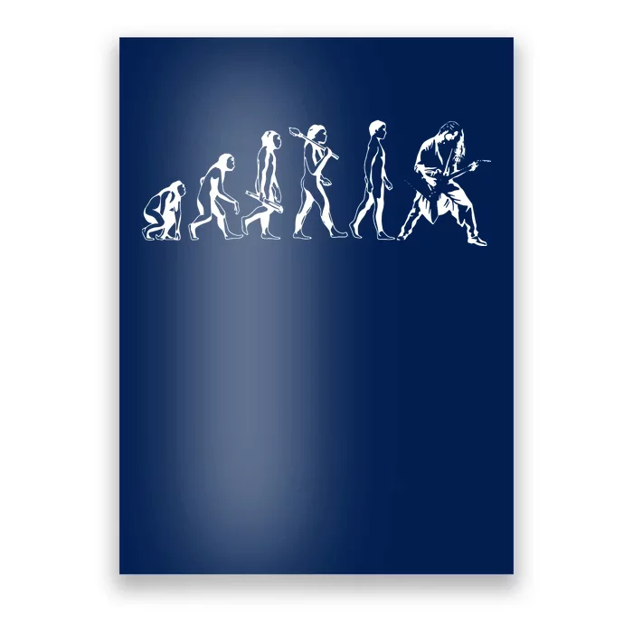 Guitar Evolution Funny Guitarist Player Musician Poster