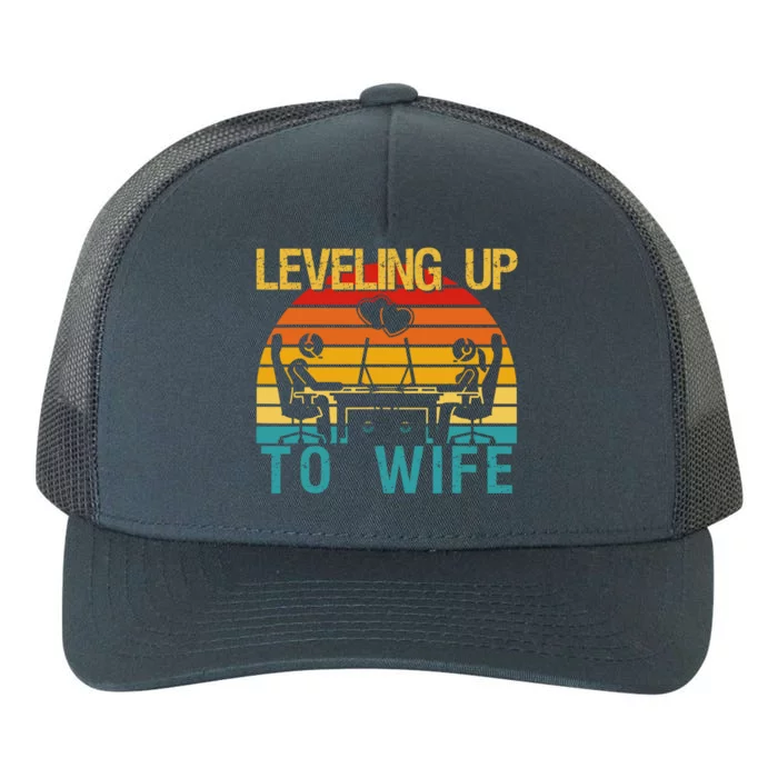 Gamer Engagement Future Mr & Mrs Leveling Up To Wife Yupoong Adult 5-Panel Trucker Hat