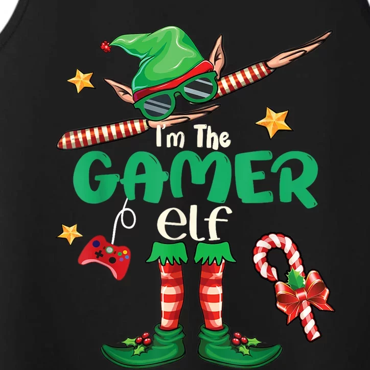 Gamer Elf Family Matching Group Christmas Squad Performance Tank