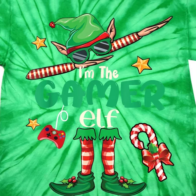 Gamer Elf Family Matching Group Christmas Squad Tie-Dye T-Shirt