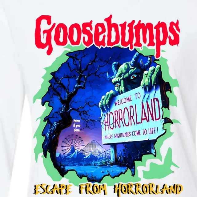 Goosebumps Escape From Horrorland Goosebumps Halloween Womens Cotton Relaxed Long Sleeve T-Shirt