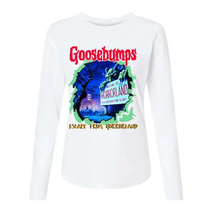 Goosebumps Escape From Horrorland Goosebumps Halloween Womens Cotton Relaxed Long Sleeve T-Shirt