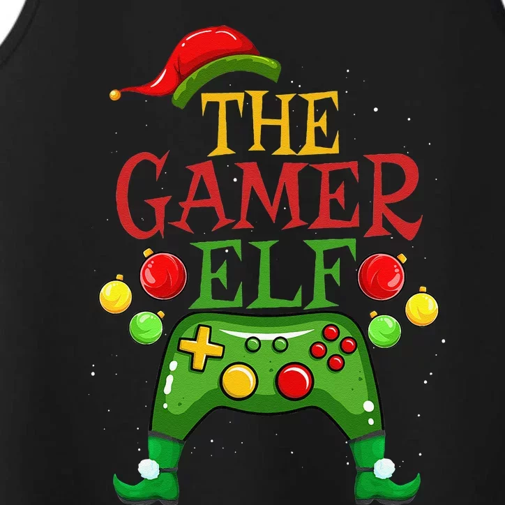 Gamer ELF Family Matching Christmas Funny Gaming Pajama PJ Gift Performance Tank