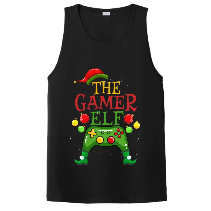 Gamer ELF Family Matching Christmas Funny Gaming Pajama PJ Gift Performance Tank