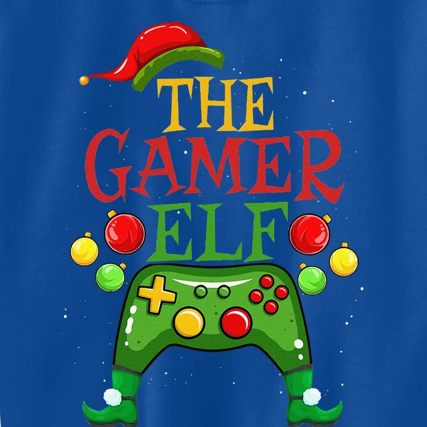 Gamer ELF Family Matching Christmas Funny Gaming Pajama PJ Gift Kids Sweatshirt