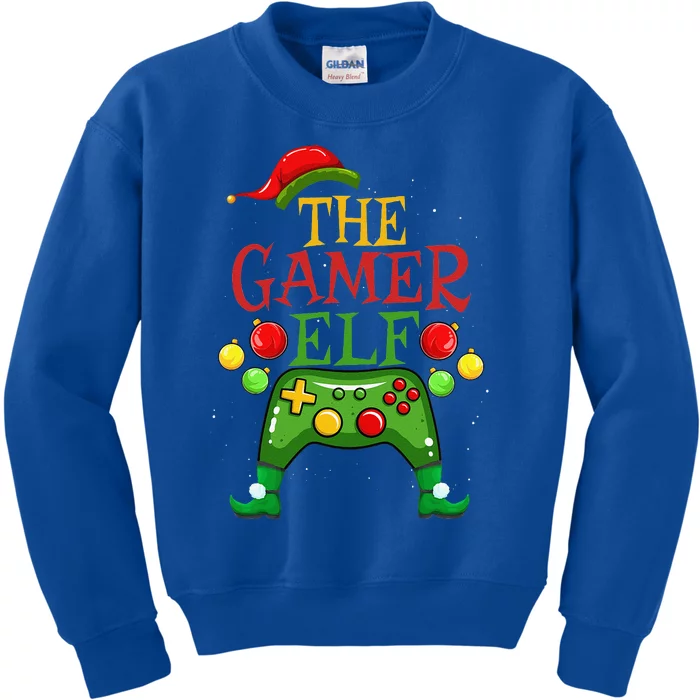 Gamer ELF Family Matching Christmas Funny Gaming Pajama PJ Gift Kids Sweatshirt