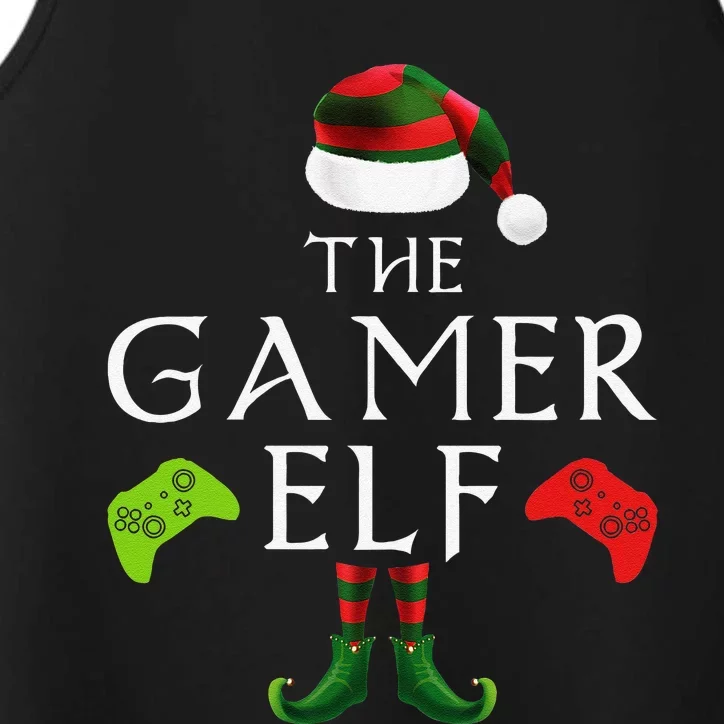 Gamer Elf Family Matching Christmas Group Funny Gift Pajama Performance Tank