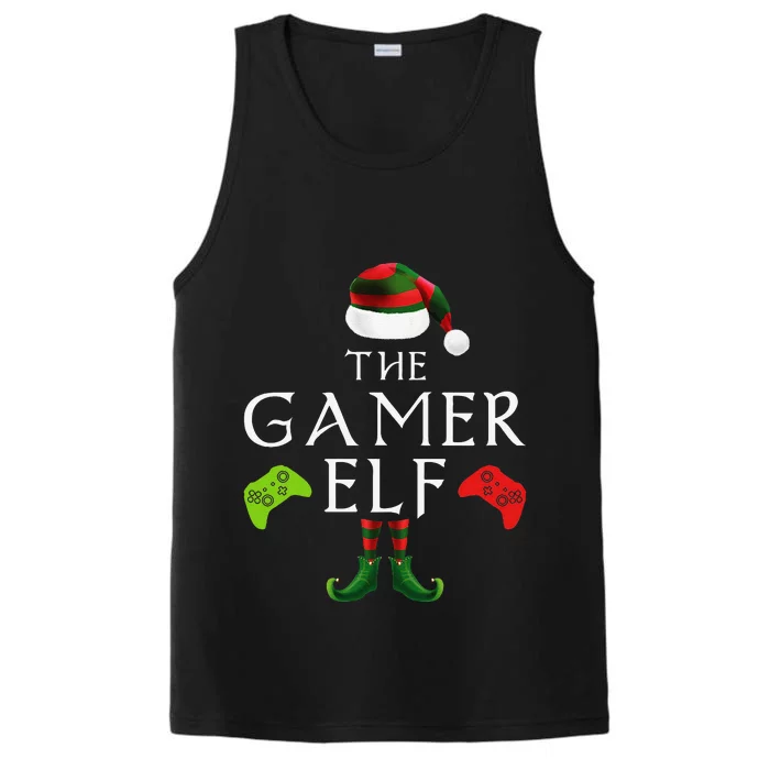 Gamer Elf Family Matching Christmas Group Funny Gift Pajama Performance Tank