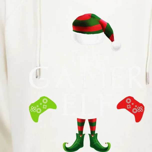 Gamer Elf Family Matching Christmas Group Funny Gift Pajama Womens Funnel Neck Pullover Hood